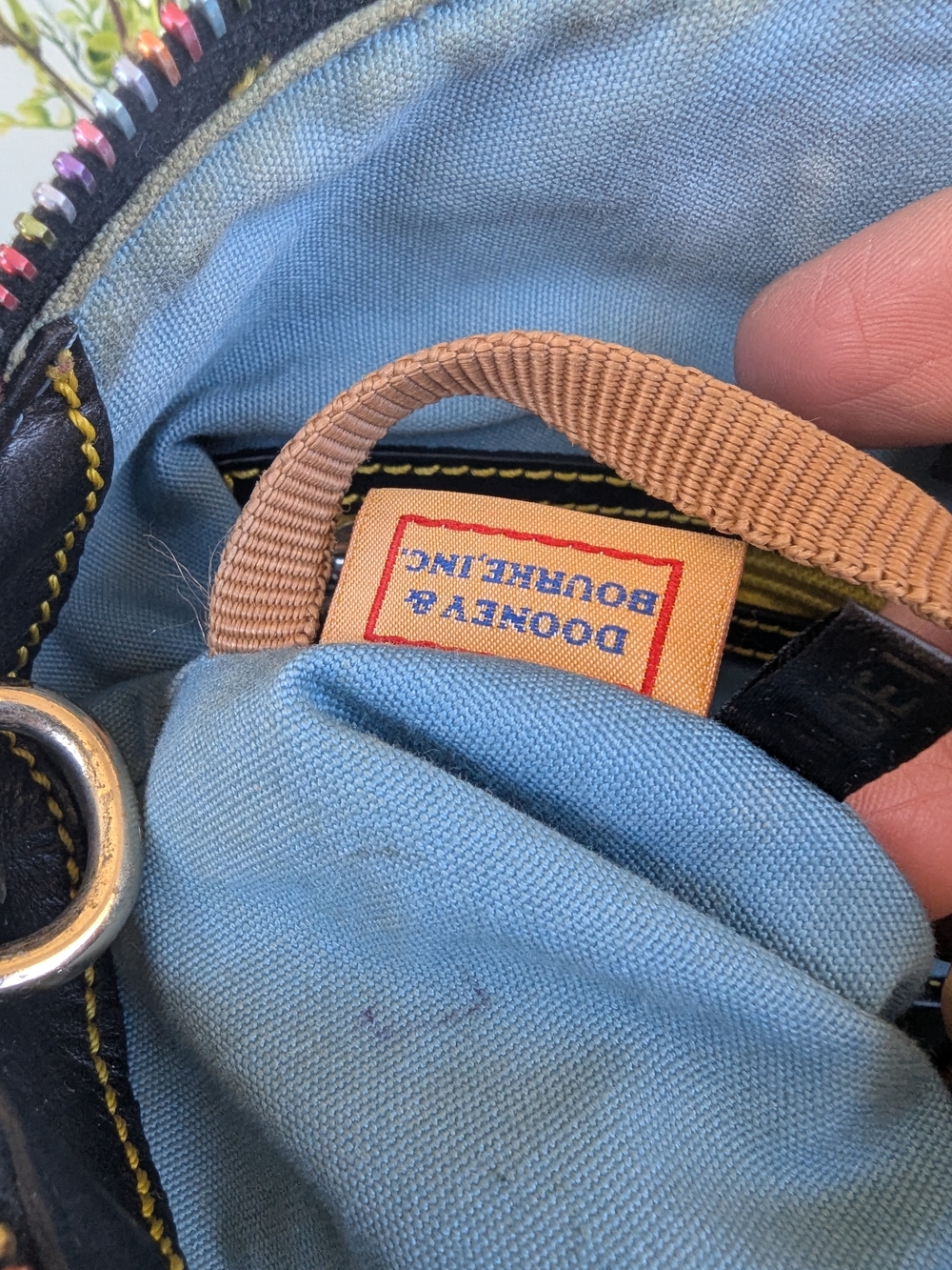 Dooney & Bourke Black Multicolor Logo Satchel - Picture 13 of 14